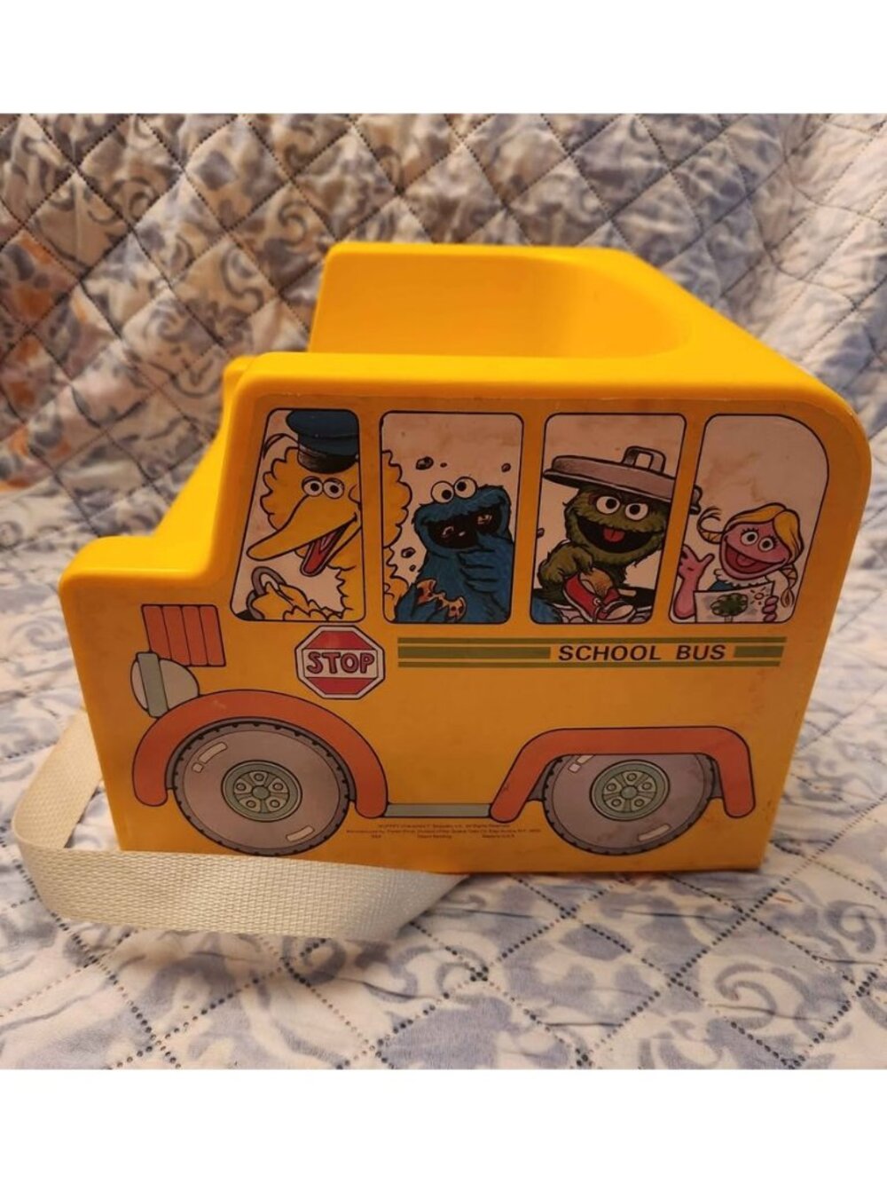 Vintage 1984 Fisher-Price Sesame Street School Bus Booster Seat
